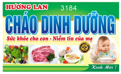 File gốc Market biển hiệu cháo dinh dưỡng Hương Lan file Corel (phong cách) châu Âu