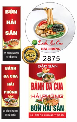 File tranh Market biển vẫy Bánh đa cua Hải phòng bún hải sản file corel (gốc) chủ đề trừu tượng