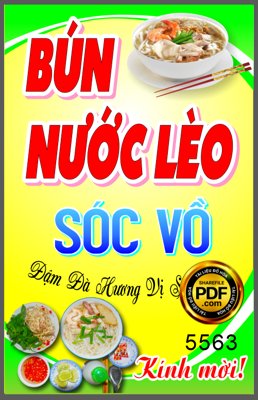 Download file Market biển vẫy Bún nước lèo Sóc Vồ file corel (chuẩn in) chất lượng cao