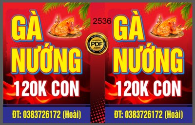File gốc Market biển vẫy gà nướng 120k/con file CDR (chuẩn màu) cho in offset