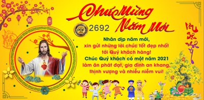 File in ấn cao cấp Market công giáo chúc mừng năm mới file CDR (file gốc)