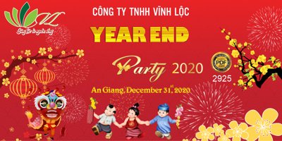File gốc Market công ty TNHH Vĩnh Lộc Year end Party file corel (in tráng gương) sang trọng