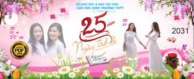 File tranh Market cựu học sinh trường THPT 25 năm ngày trở về file CDR (gốc) chủ đề thiên nhiên