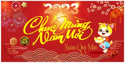 File in trần Market chúc mừng năm mới 2023 #49 file corel (file gốc) phong thủy
