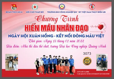 Tải file gốc Market chương trình hiến máu nhân đạo trường ĐH file Corel dùng cho in ấn