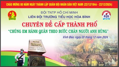 Hình ảnh file gốc Market chuyên đề "Chúng em hành quân..." file corel (chất lượng cao)