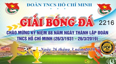 File tranh quảng cáo Market giải bóng đá chào mừng ngày thành lập đoàn TNCS (download file gốc)