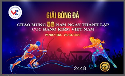 File tranh ảnh gốc Market giải bóng đá chào mừng ngày thành lập cụm đăng kiểm VN dùng cho in khổ lớn