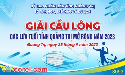 Tải file gốc Market giải cầu lông các lứa tuổi tỉnh Quảng Trị (in tráng gương) cao cấpFile gốc Market giải cầu lông các lứa tuổi tỉnh Quảng Trị (in ấn) phiên bản độc quyền
