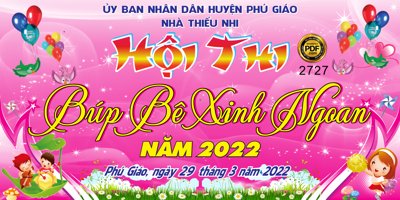 File gốc Market hội thi Búp bê xinh ngoan năm 2022 file CorelDRAW x5 (in lụa) cao cấp