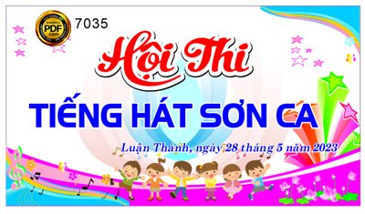 File gốc Market hội thi tiếng hát sơn ca - Luận thành (in lụa) tranh mã đáo