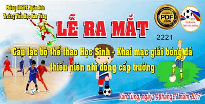 Tải về file gốc Market lễ ra mắt CLB thể thao học sinh - khai mạc giải bóng đá (dùng cho in quảng cáo)