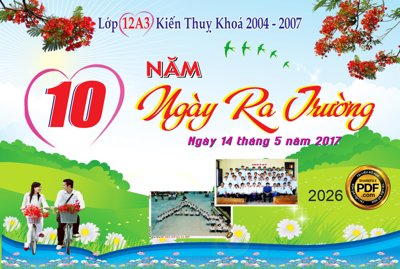 File tranh gốc Market lớp 12A3 kỷ niệm 10 năm ngày ra trường Kiến Thụy (bản quyền) độc đáo
