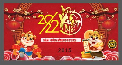 File gốc Market mừng xuân mới 2022 TP Đà Nẵng (phong cách) tối giản