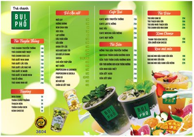 File tranh Market menu Trà chanh bụi phố #2 file corel (ảnh gốc) chi tiết rõ ràng
