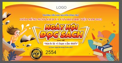 File in lụa Market ngày hội đọc sách chào mừng ngày sách và văn hóa đọc (tân cổ điển) Market ngày hội đọc sách chào mừng ngày sách và văn hóa đọc