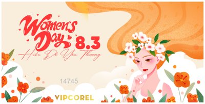 File in ấn Market ngày quốc tế phụ nữ 8/3 2025 file corel #18 (bản gốc) chất lượng cao