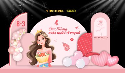 Download file Market ngày quốc tế phụ nữ 8/3 2025 file corel #5 (gốc) in mica đèn LED