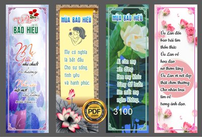 File tranh quảng cáo Market những câu thơ tình mẫu tử - vu lan file Corel (download file gốc)