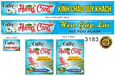 Tải file Market quán cà phê Coffee Hương Cảng file Corel (gốc) in nhanh