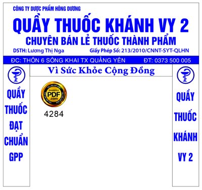 Chi tiết file tranh tráng gương Market quầy thuốc Khánh Vy 2 file corel (ảnh gốc)