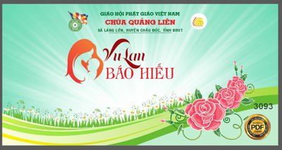 File PSD Market sân khấu Vu Lan Báo Hiếu Chùa Quảng Liên file Corel (chất lượng in ấn)