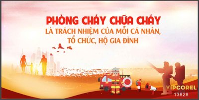Tải file gốc Market sân khấu diễn tập Phòng Cháy Chữa Cháy file corel (in khổ lớn) quảng cáo