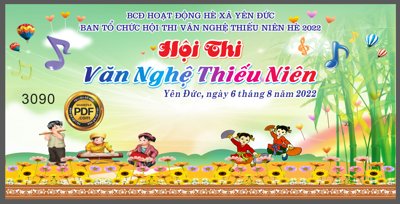 Tệp tin gốc Market sân khấu hội thi văn nghệ thiếu niên hè file Corel (dùng cho in ấn) chuyên nghiệp