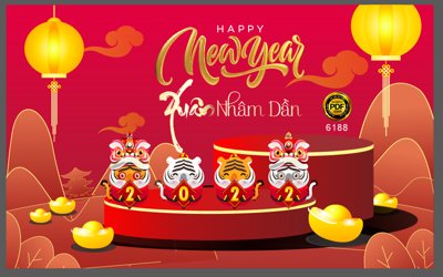 Download file tranh PSD Market sân khấu happy new year xuân Nhâm Dần để chỉnh sửa