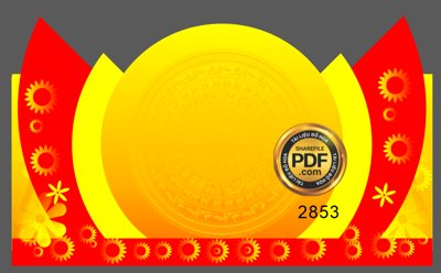 File gốc Market sân khấu nền vàng hoa hướng dương trống đồng (in tráng gương) nghệ thuật