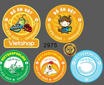 File in trần Market tem nhãn đồ ăn vặt Việt shop online file corel (bản gốc) trời sao