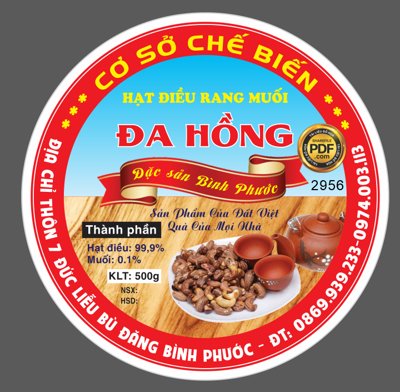 Tải file Market tem nhãn hạt điều rang muối Đa Hồng file corel (gốc) làm file in ấn