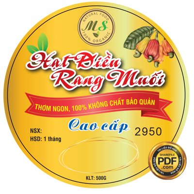 Tải file tranh gốc Market tem nhãn hạt điều rang muối file corel chất lượng cao