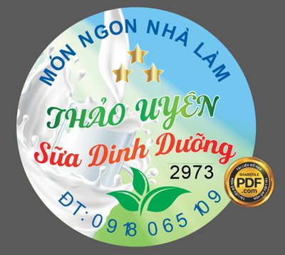 File gốc Market tem nhãn món ngon nhà làm sữa dinh dưỡng file corel (ảnh chi tiết) để in trần