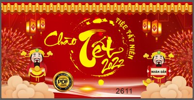 File gốc Market tiệc tất niên chào tết 2022 file CDR (phong cách) tối giản