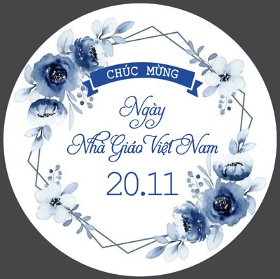 File in ấn Market tròn Chúc mừng ngày nhà giáo VN 20-11 (bản gốc) sắc nét