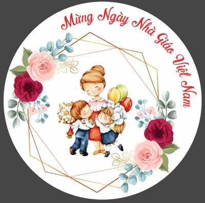 File tranh gốc Market tròn Chúc mừng ngày nhà giáo VN 20-11 #3 (bản quyền) độc đáo