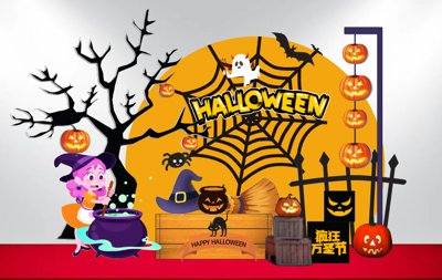 Download file gốc Market trang trí Lễ hội Halloween vector file corel #8 (độ nét cao)