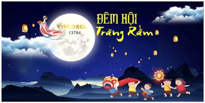 File tranh Market trang trí Trung Thu 2024 vector file corel #3 (bản gốc) in canvas