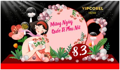 File tranh Market trang trí Women's Day 8.3 #5 file corel (gốc) in film