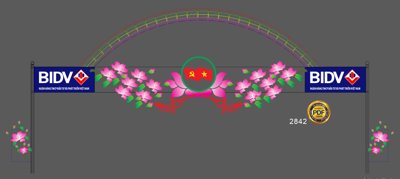 File tranh in trần Market trang trí hoa led qua đường coreldraw (ảnh gốc siêu nét)