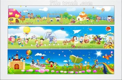 File gốc Mau Trang tri truong mam non (32) (in lụa) tranh phong thủy