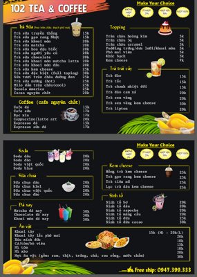 File in trần Menu 102 Tea & Coffee file vector PDF và file CDR (bản gốc) hoa văn