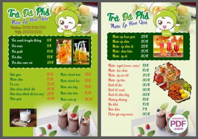 Tải file gốc Menu Trà Đá Phố file PDF và file CDR (in tráng gương) 5DFile gốc Menu Trà Đá Phố file PDF và file CDR (in ấn) phiên bản premium