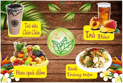 Tải file gốc Menu quán Trà sữa Ăn vặt - Thời trang trẻ em (in không vỡ ảnh)