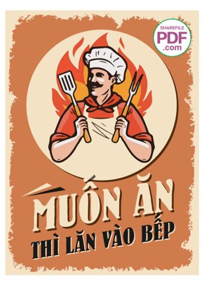File gốc Muốn ăn thì lăn vào bếp file vector PDF (cho in ấn) từ Filetranh.com