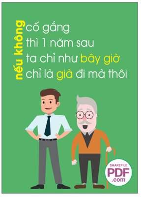 File tranh Nếu không cố gắng thì 1 năm sau ta chỉ như bây giờ chỉ là già đi mà thôi (ảnh gốc) độ nét vượt trội