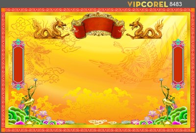 File tranh trang trí Nền thiết kế mẫu gia phả hình rồng 2024 #2 (tải file gốc)