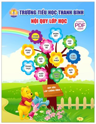 Mua file gốc Nội quy lớp học trường tiểu học Thanh Bình file PDF & CDR (PSD) tại Filetranh.com