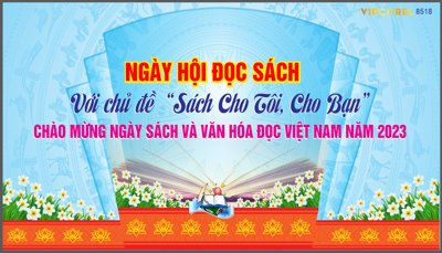 File ảnh Ngày hội đọc sách với chủ đề "sách cho tôi, cho bạn" (gốc) in poster